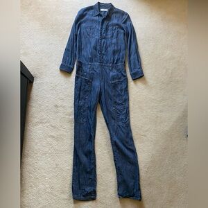 Dittos Long Sleeve Denim Romper/Jumpsuit Women's Size Medium Soft Jeans